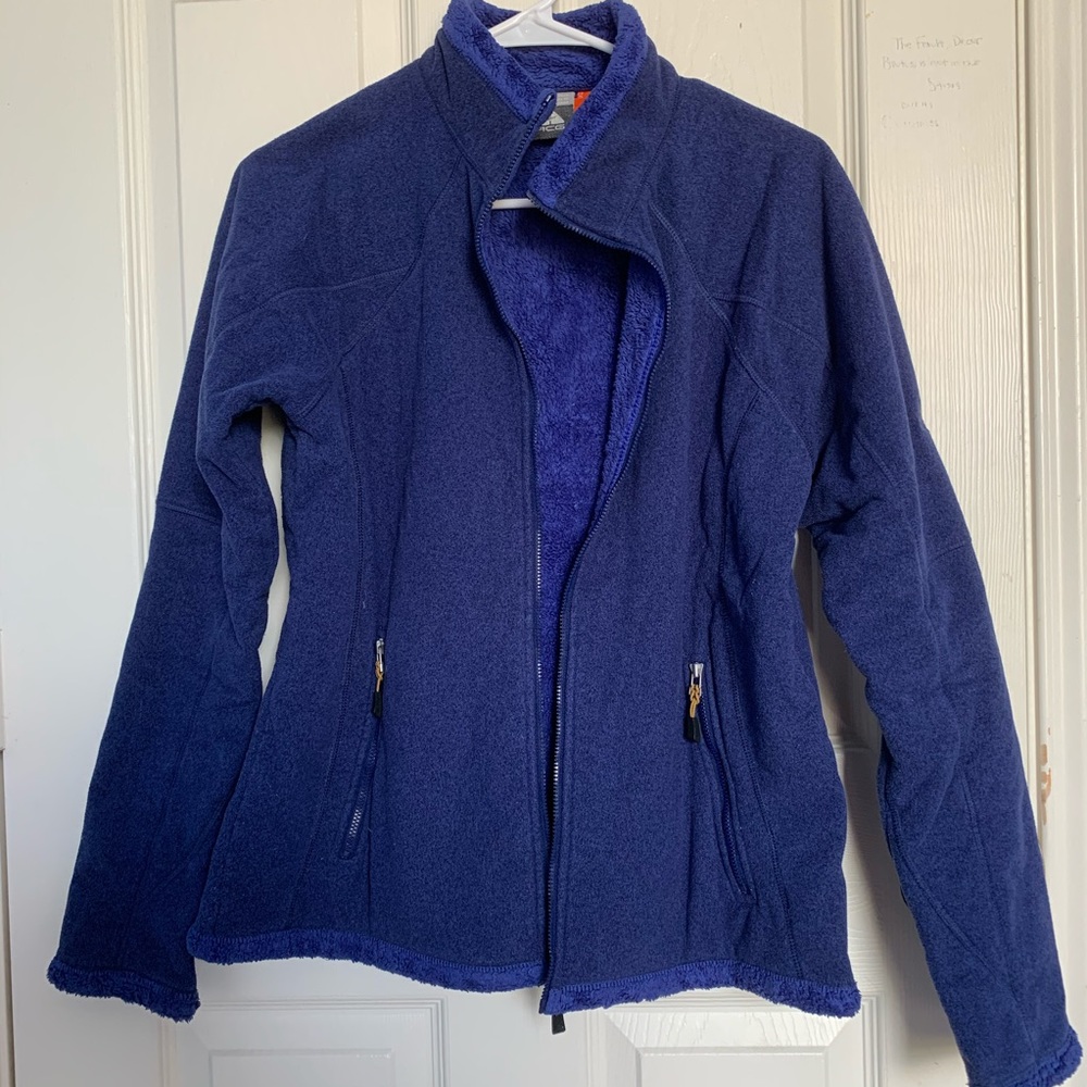 Fuzzy blue Nike jacket
